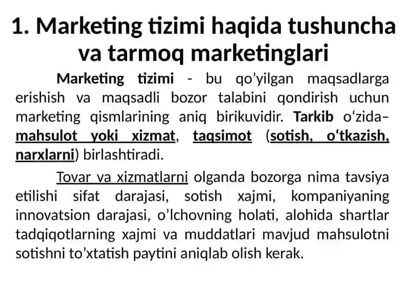 MAVZU. MARKETING TIZIMI VA SOHASI 3