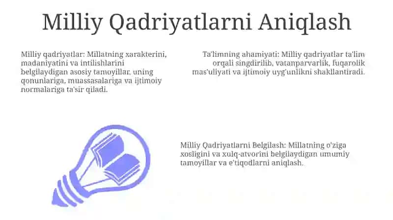 Milliy Qadriyatlarni Aniqlash 3