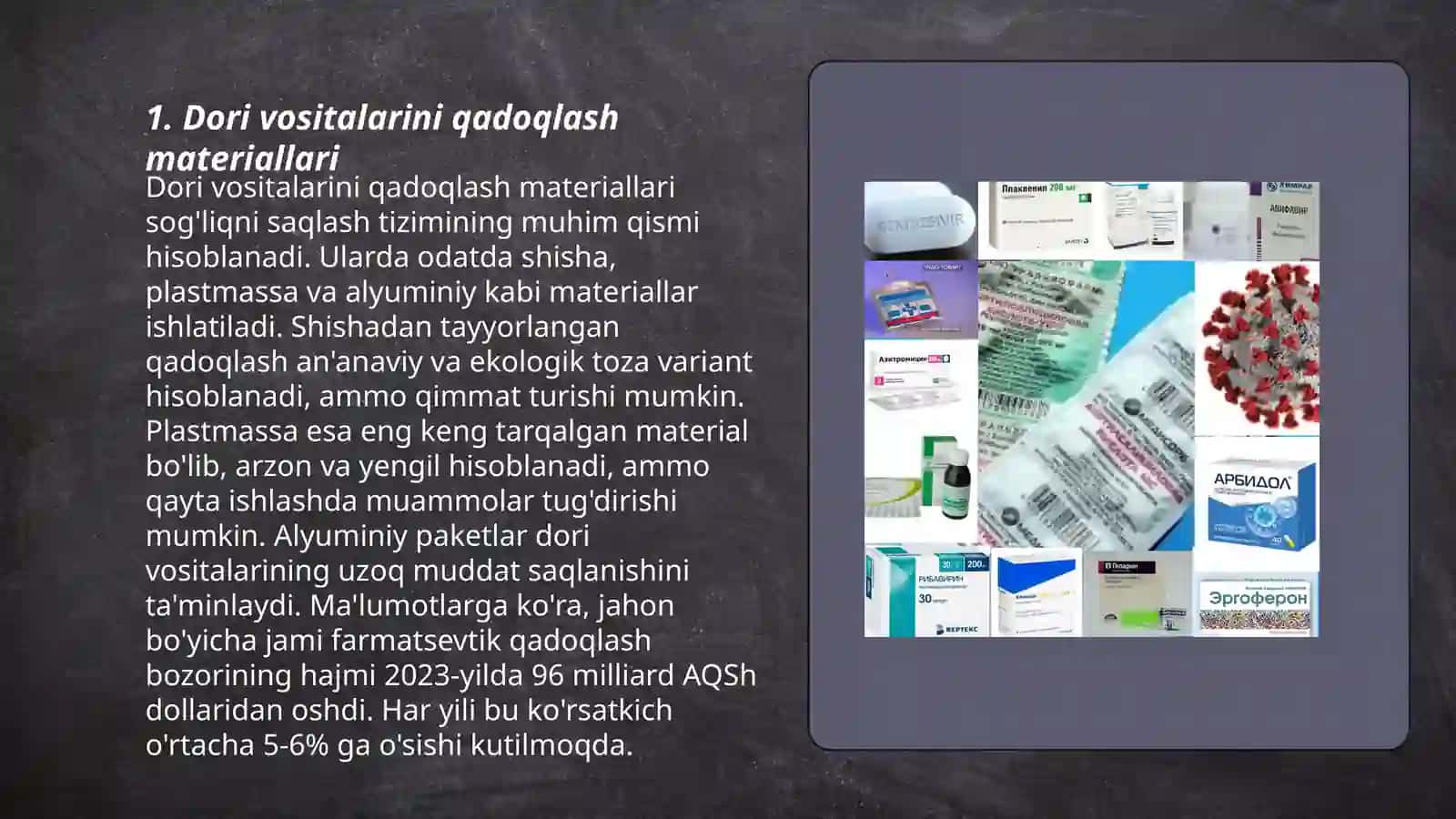 Dori vositalar tibbiy buyumlarni qadoqlash va saqlash 3