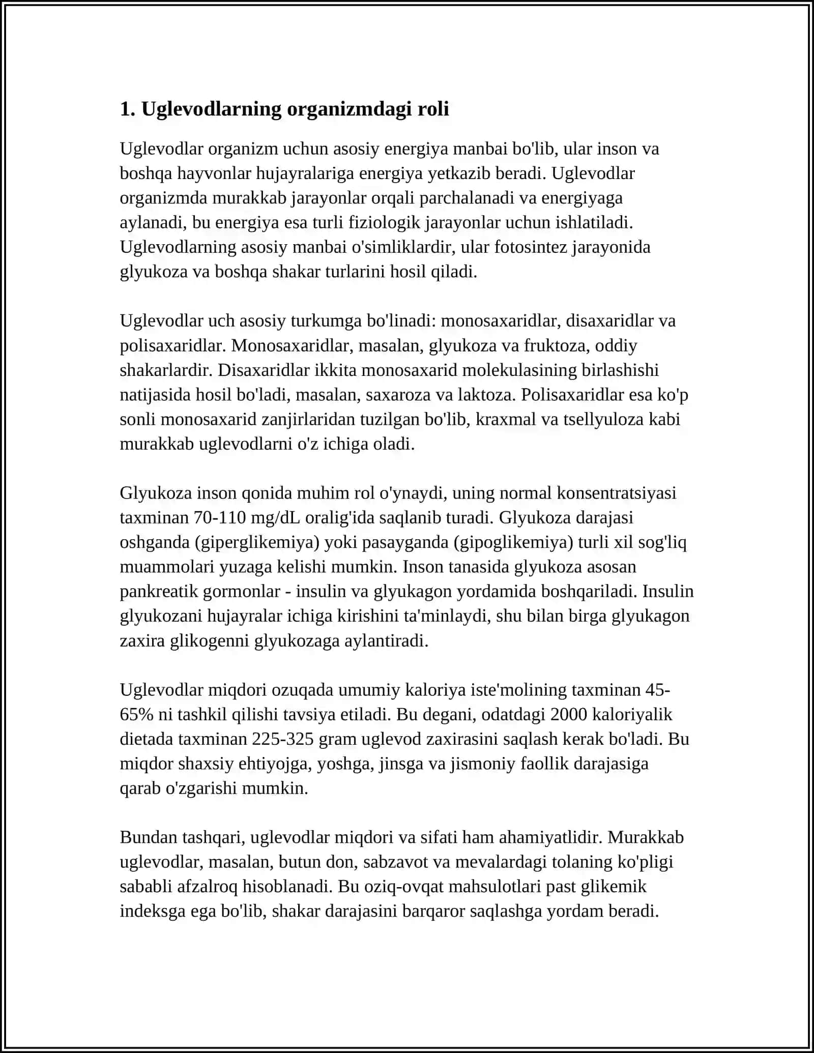 Uglevodlarning Almashinuvi 3
