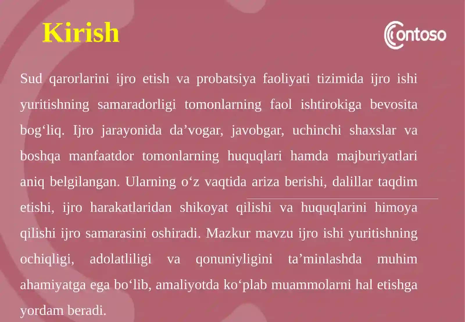Ijro ishi yuritishda tomonlarning ishtiroki. 3