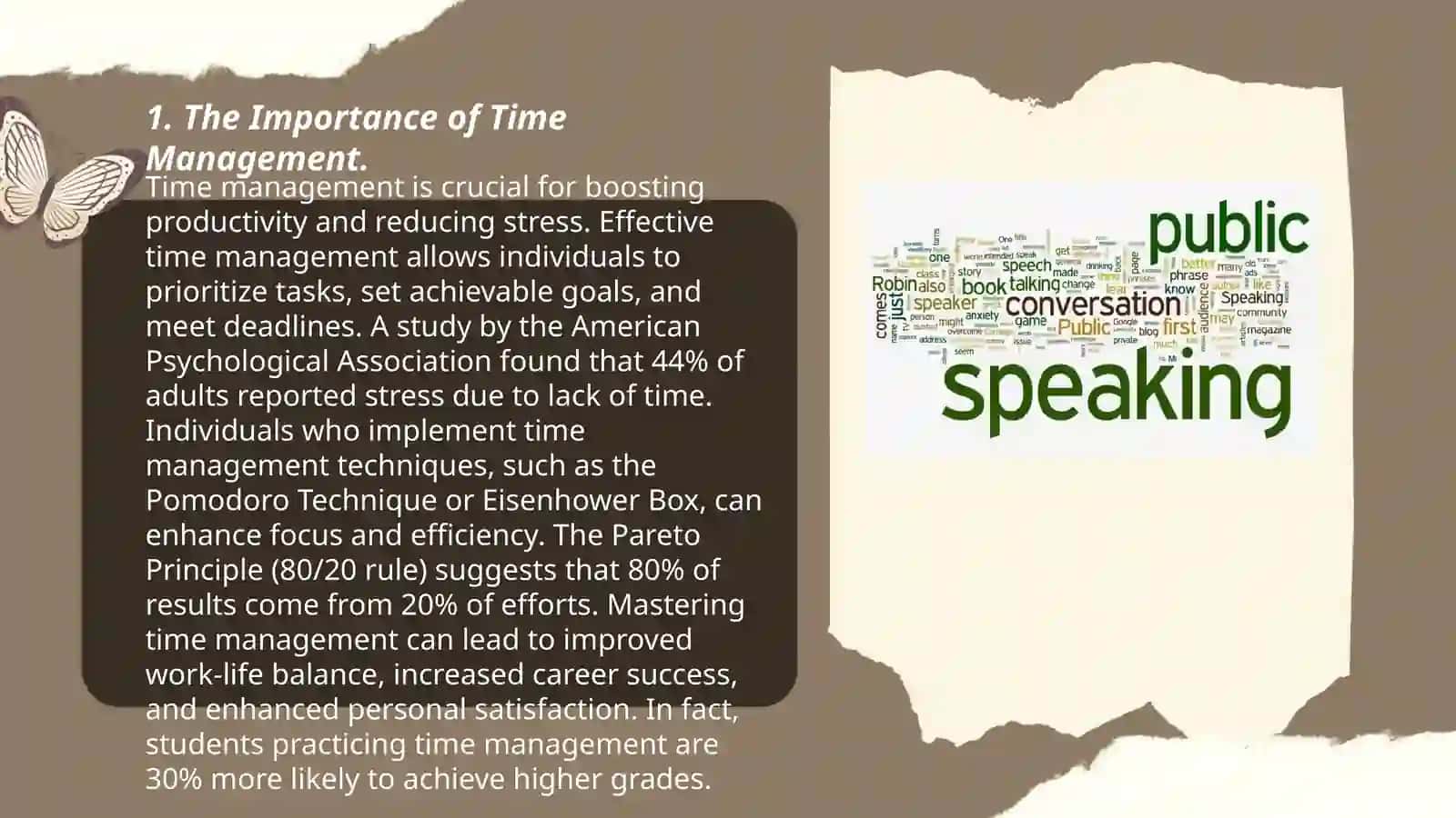 Prepare a 2 minute speech 3