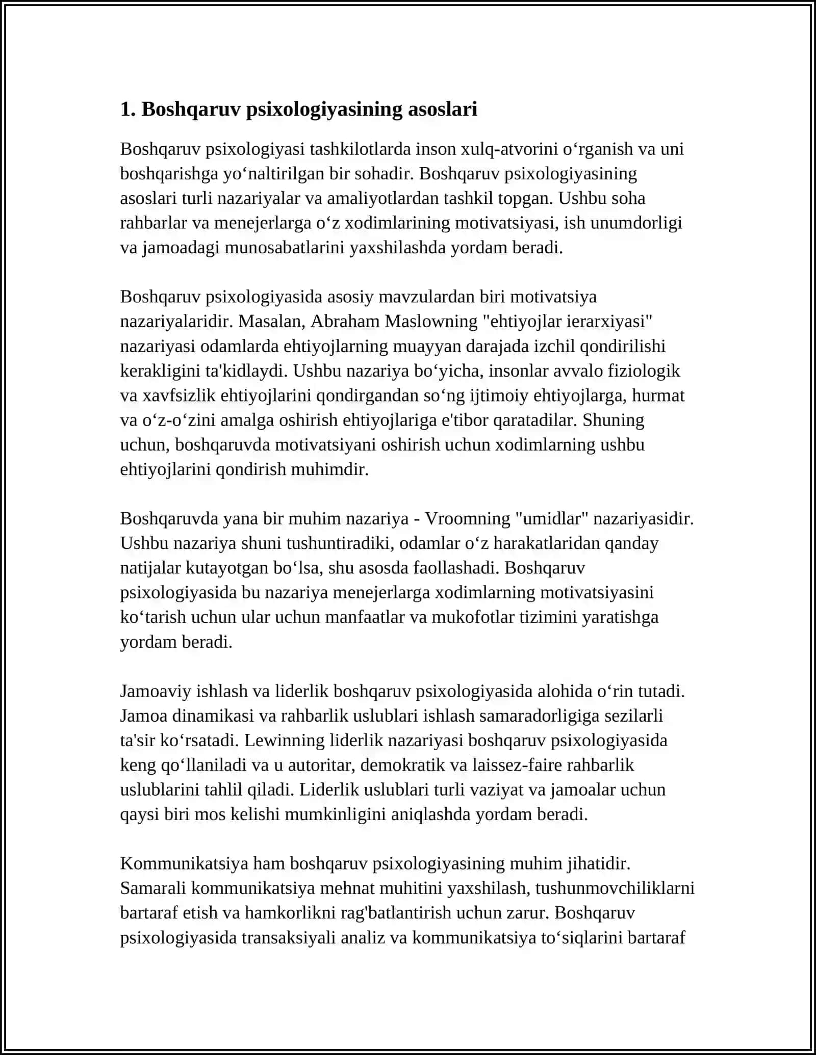 Boshqaruvning Psixologik Asoslari 3