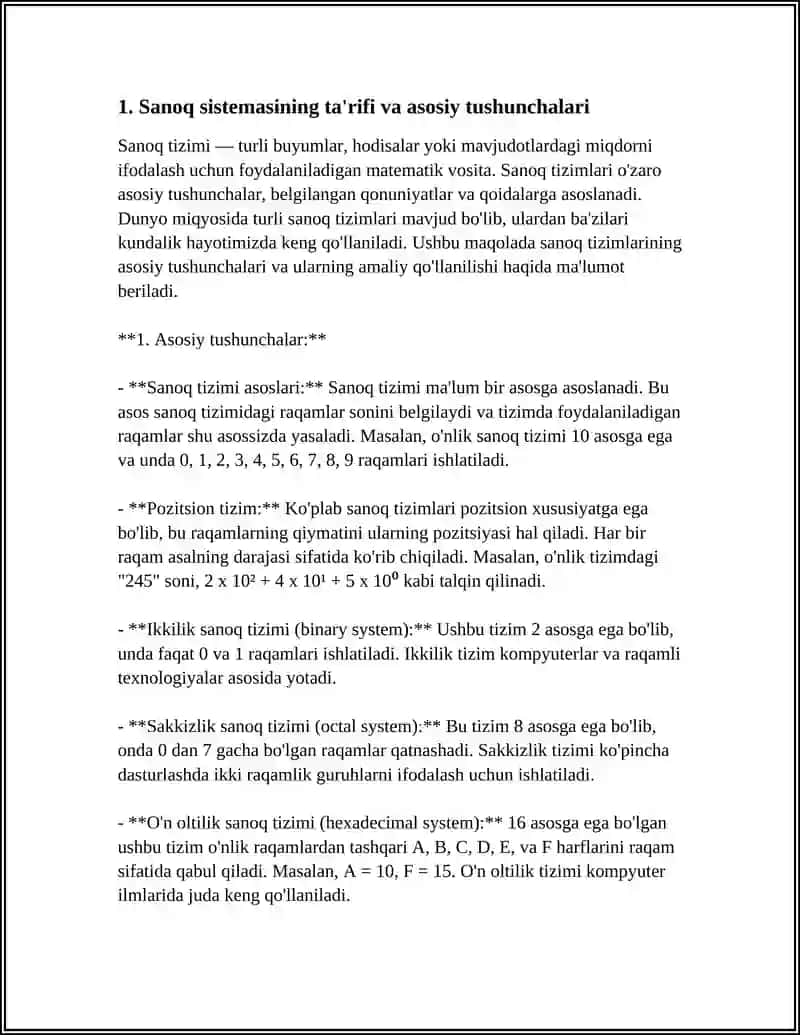 SANOQ SISTEMASI TUSHUNCHASI 3