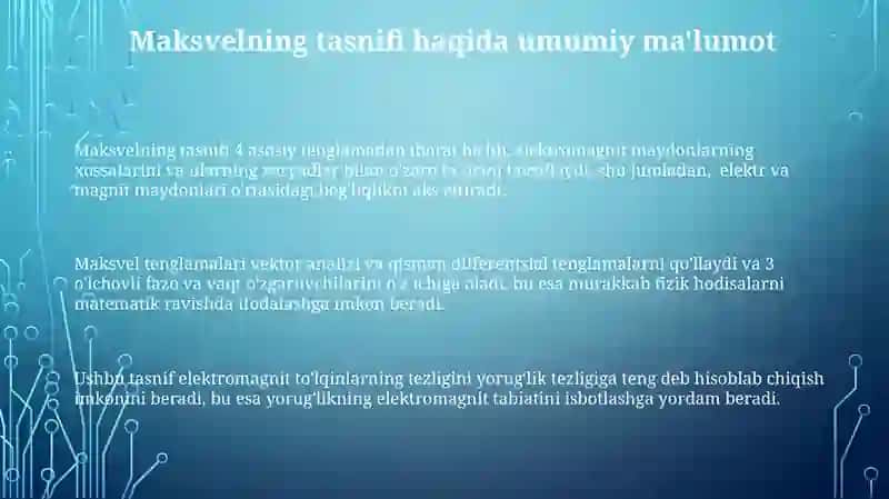Maksvell taqsimoti 3