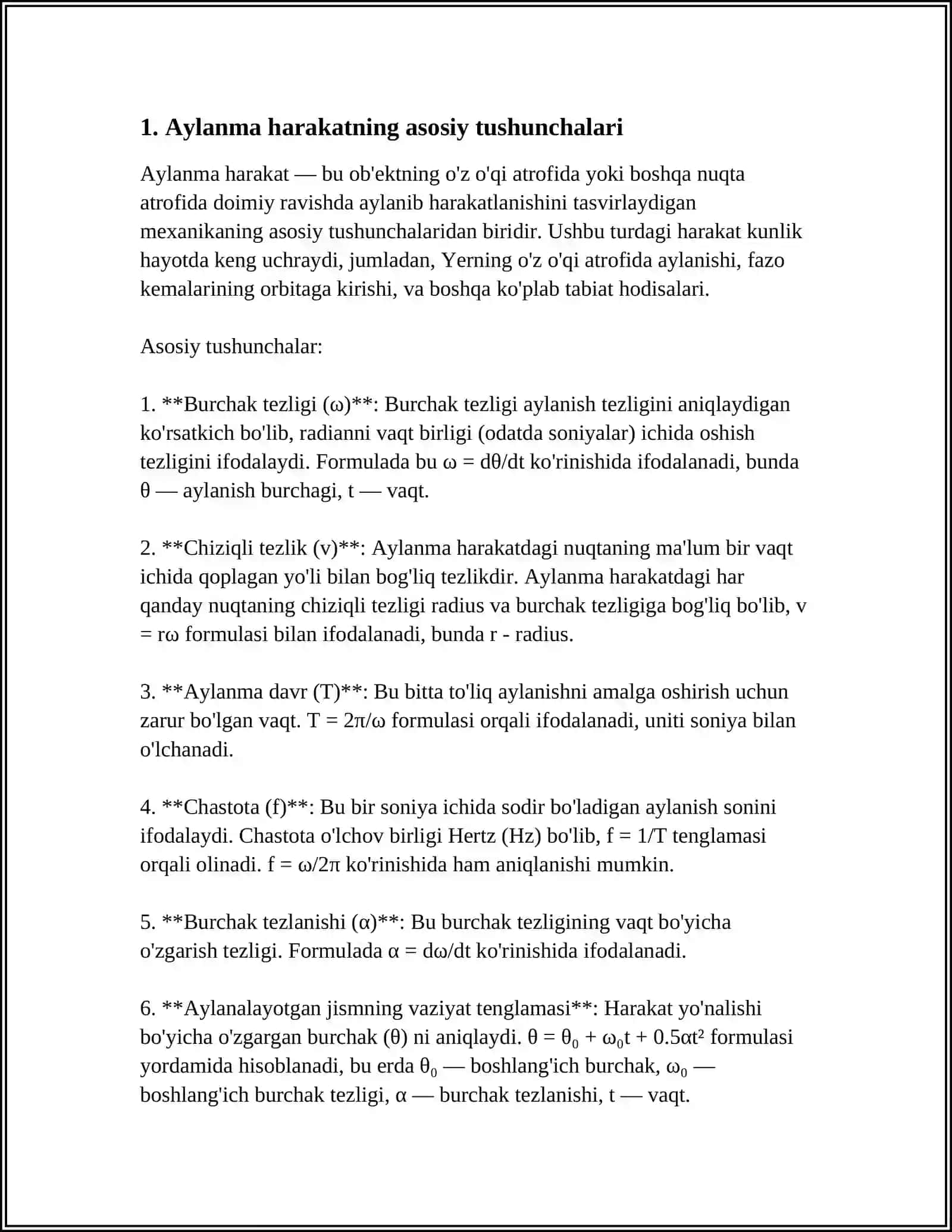 MODDA VA ENERGIYANING AYLANMA HARAKATI 3