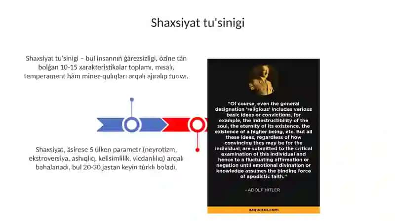 Shaxsiyat tu'sinigi 3