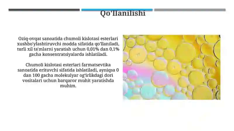 Chumoli kislotasining efirlari 3