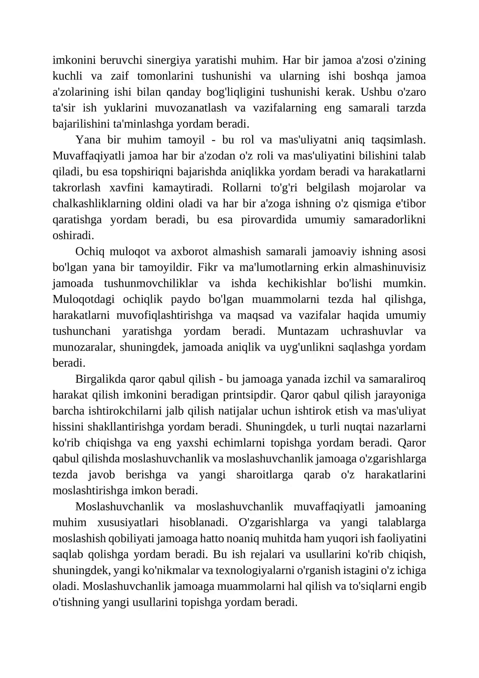 Jamoada ishlash va hamkorlik qobiliyati 3