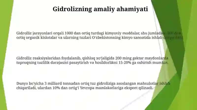 Tuzlar gidrolizi 3