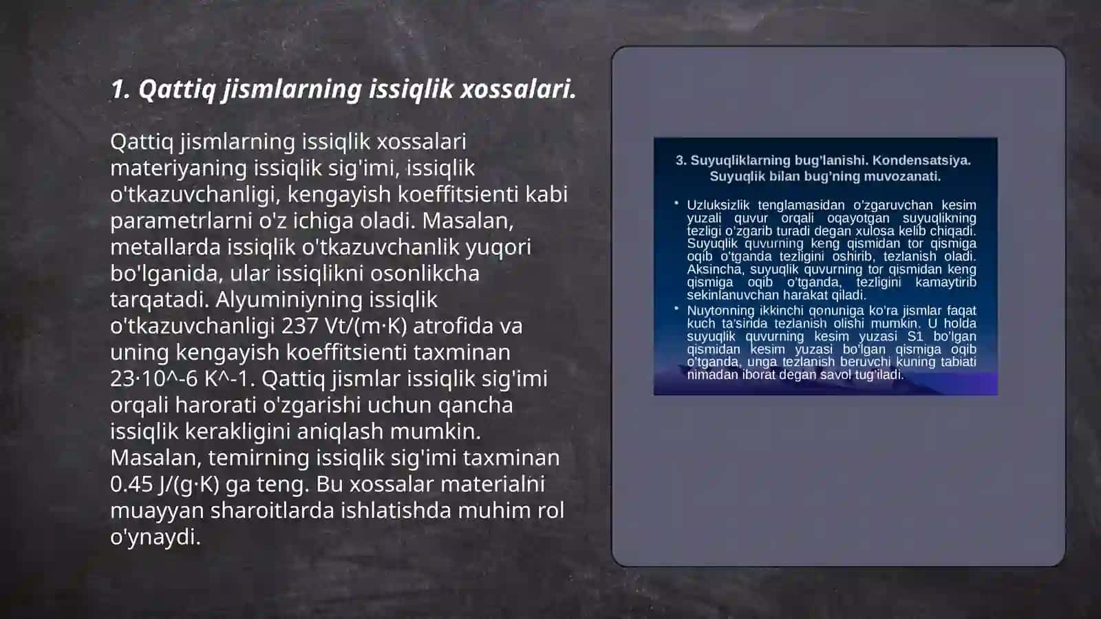 Qattiq jismlarning issiqlik xossalari 3