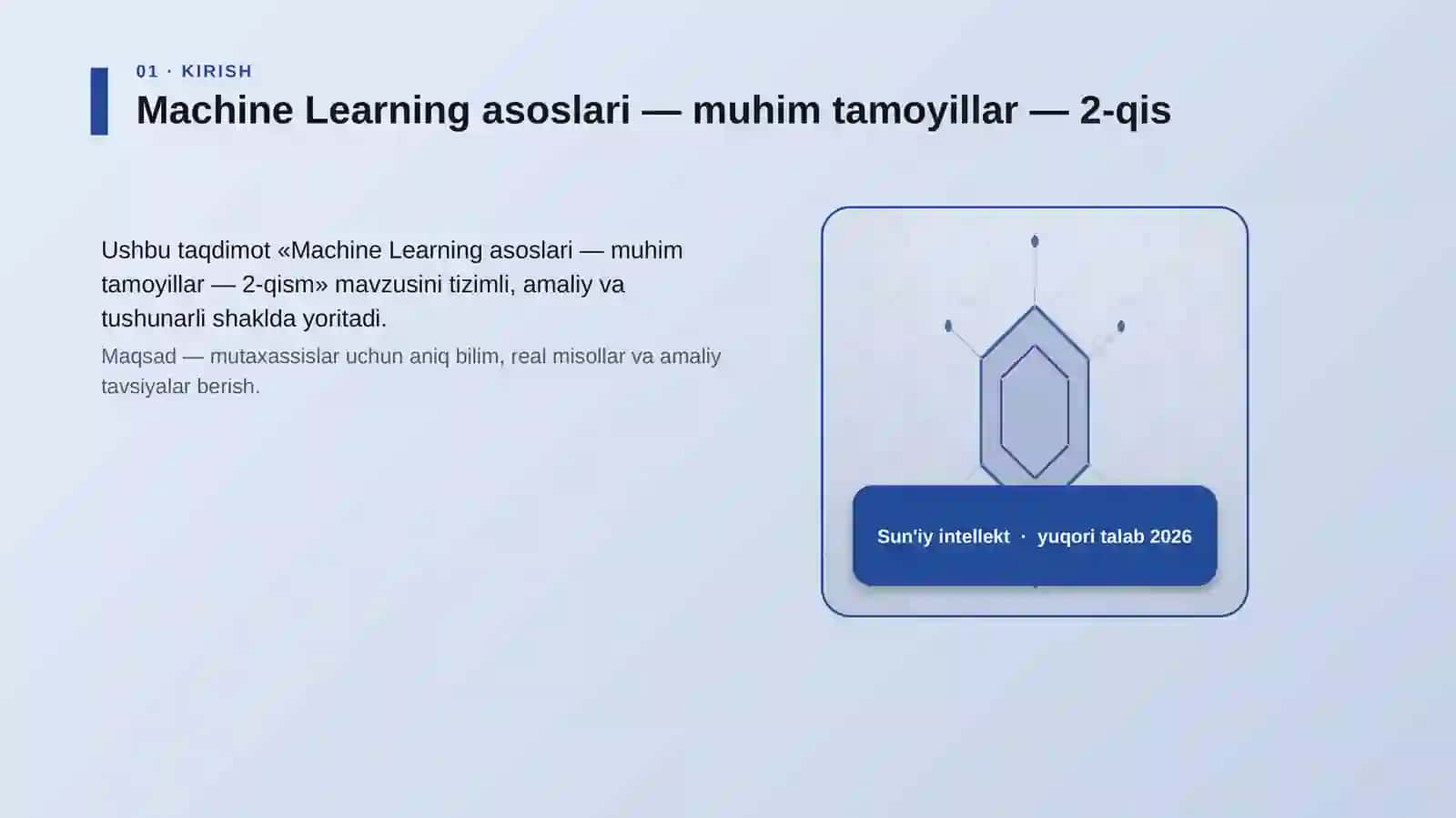 Machine Learning asoslari — muhim tamoyillar — 2-qism 3