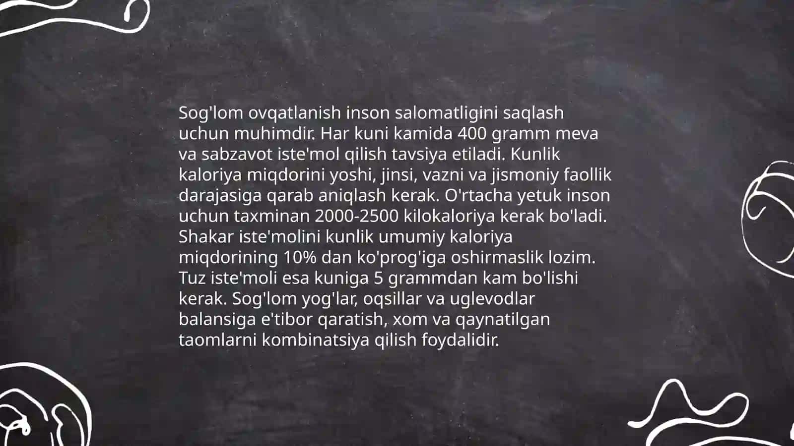 Turmush tarzi va salomatlik 3
