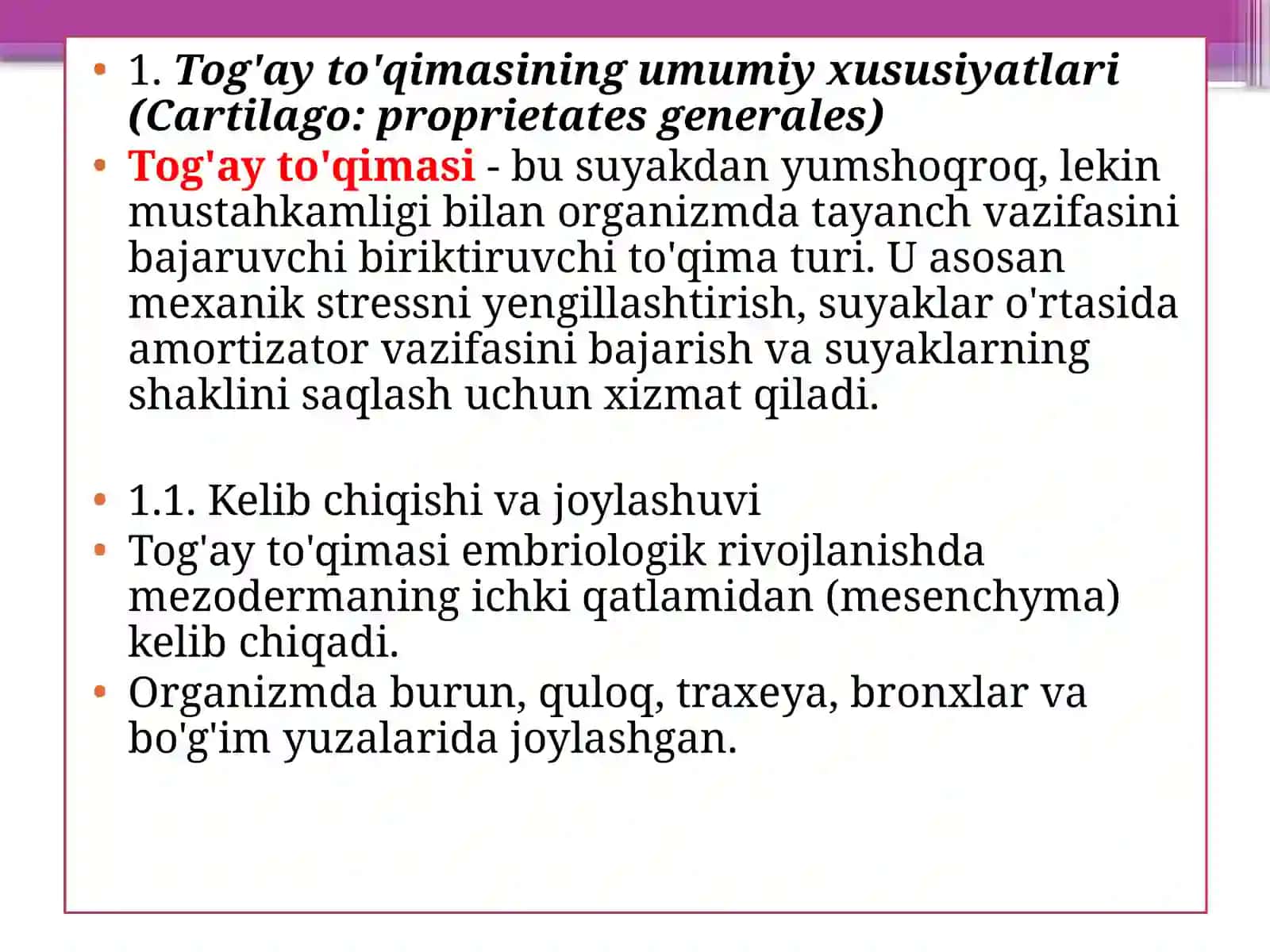 Gistalogiya, Sitologiya va Embranalogiya 3