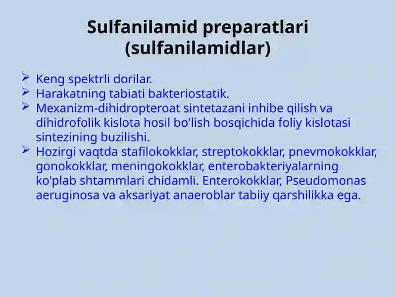 Sintetik antibakterial vositalar 3
