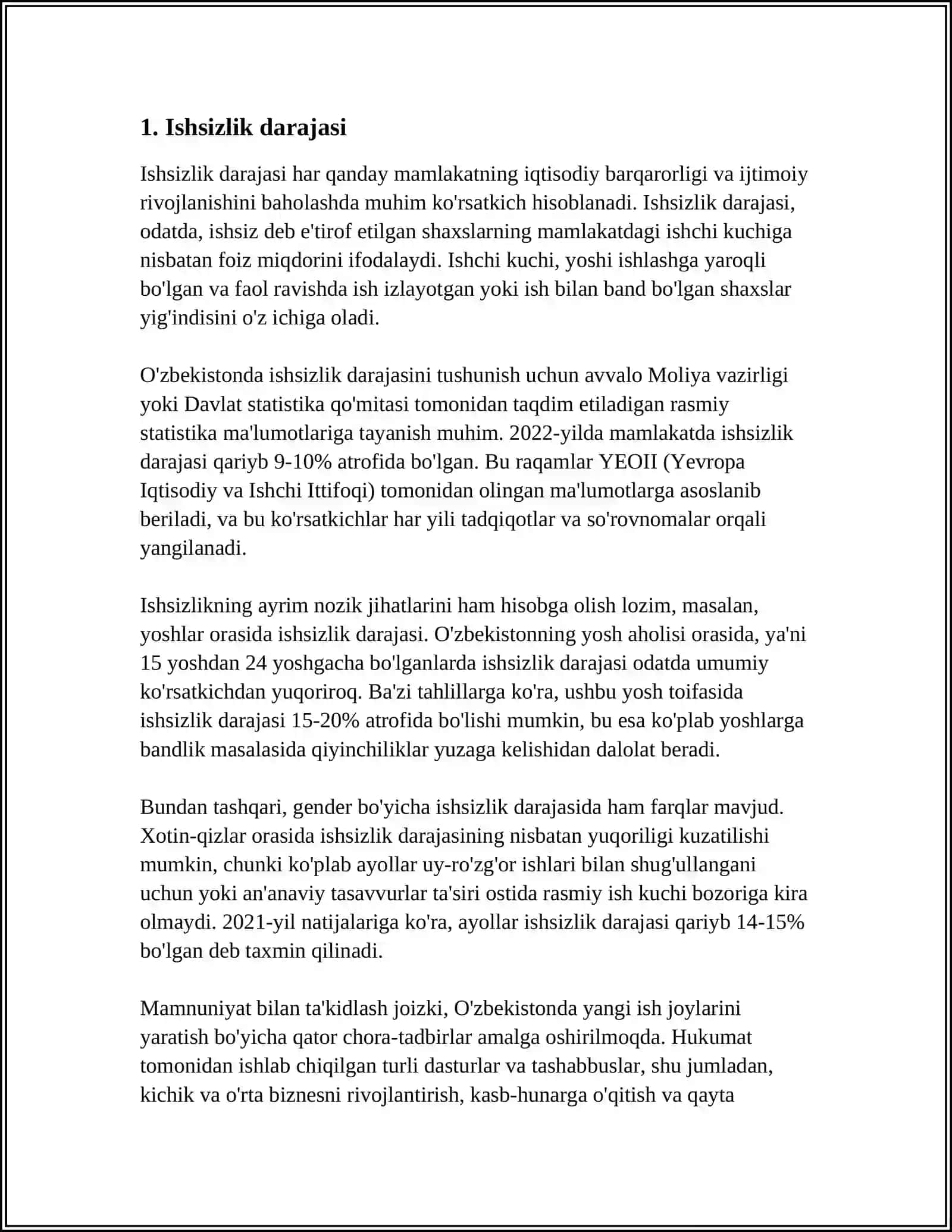 MAKROIQTISODIY INDEKATORLARNI ISHLAB CHIQARISH 3