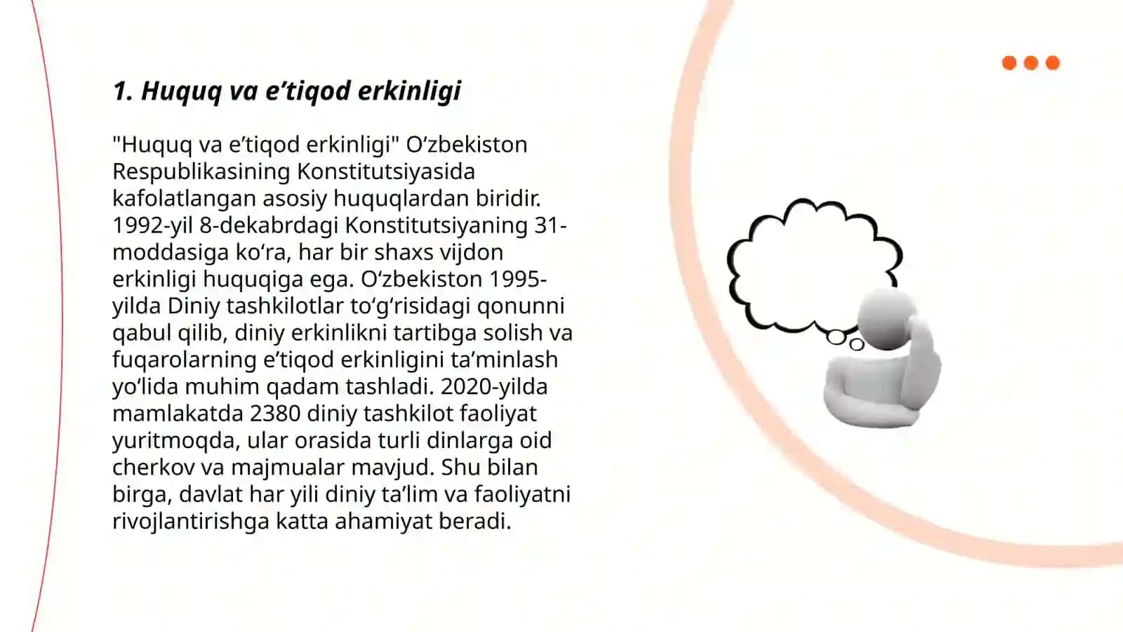 Vijdon va eʼtiqod erkinligining taʼrifi 3