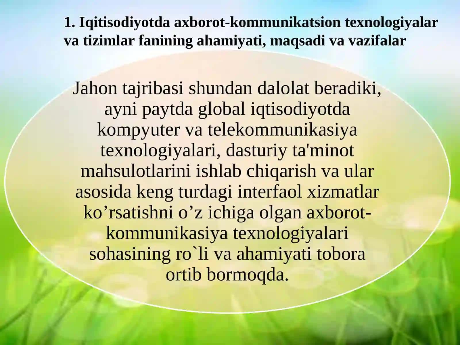Iqtisodiyotda axborot-kommunikatsion texnologiyalar va tizimlar 3