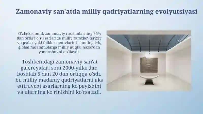Zamonaviy san'atda milliy estetik qadriyatlarning aks etishi 3
