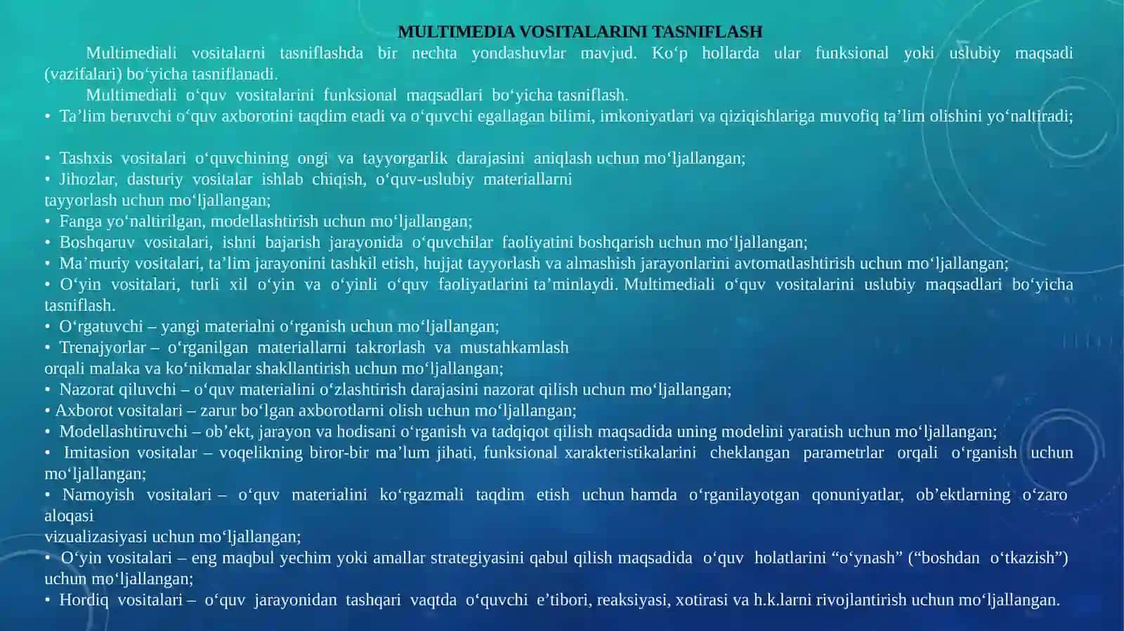 Ta’limda multimedia texnologiyasini qo‘llash 3