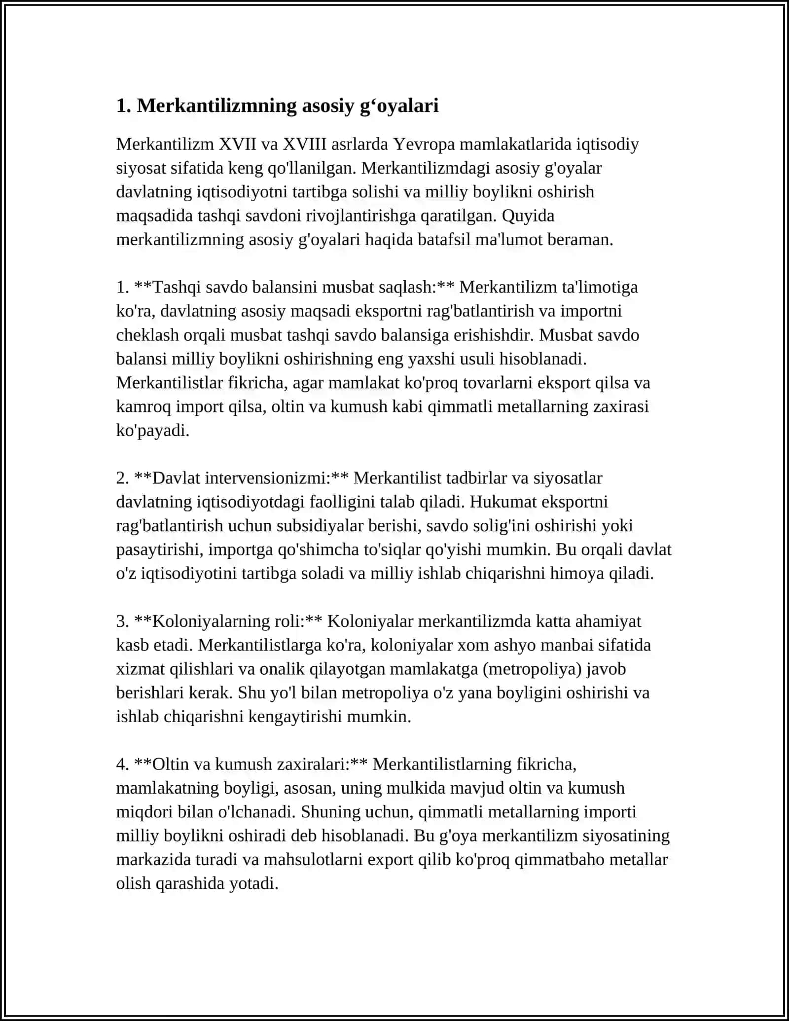Tashqi Savdo va Merkantilizm 3