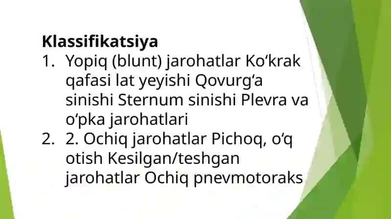 Koʻkrak qafasi travmalari 3