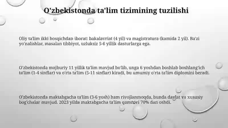 Oʼzbekistonda taʼlim tizimi va uning boshqaruvi 3