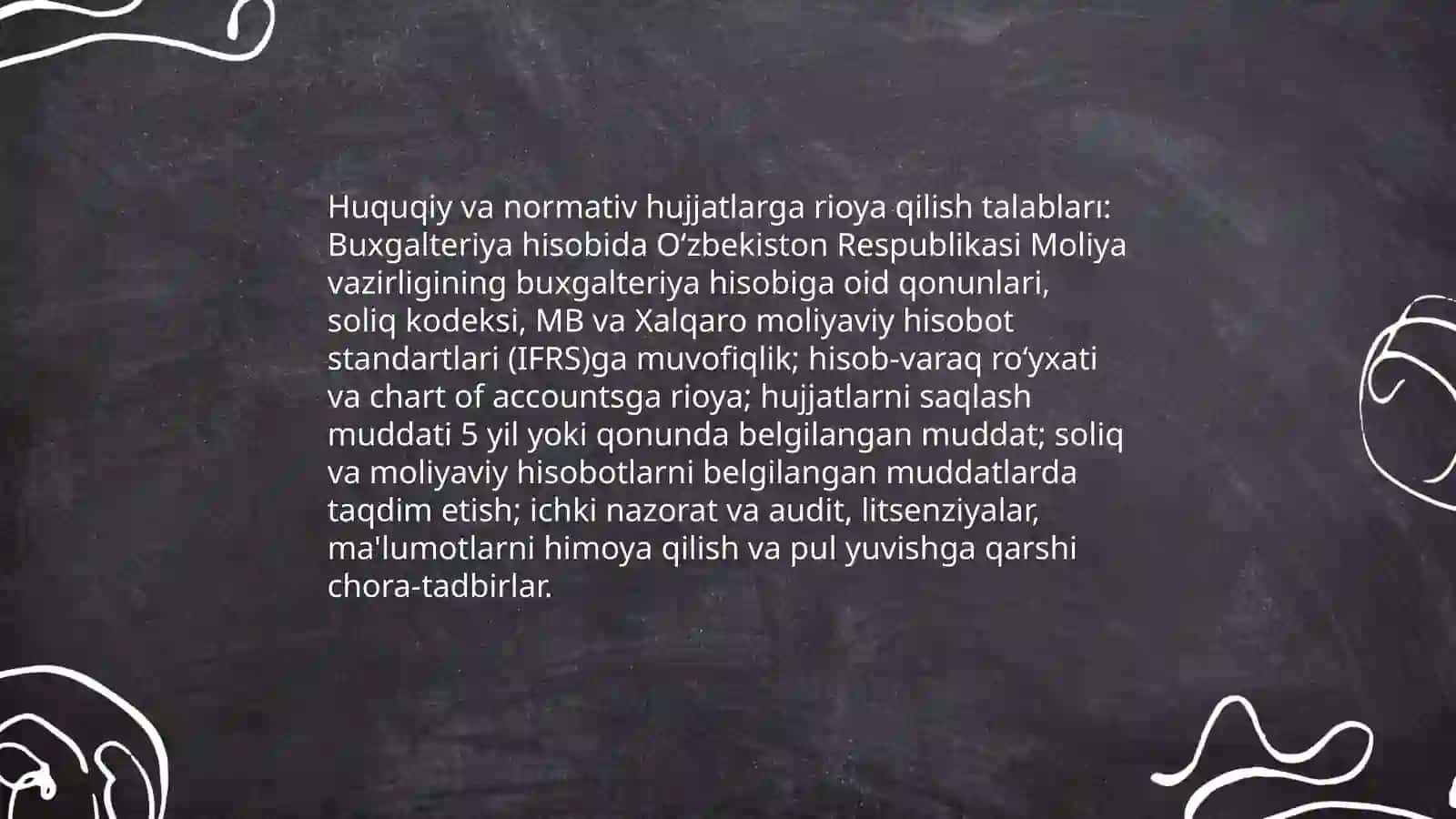 Buxgalteriya Hisobiga Qo'yilgan Talablar 3