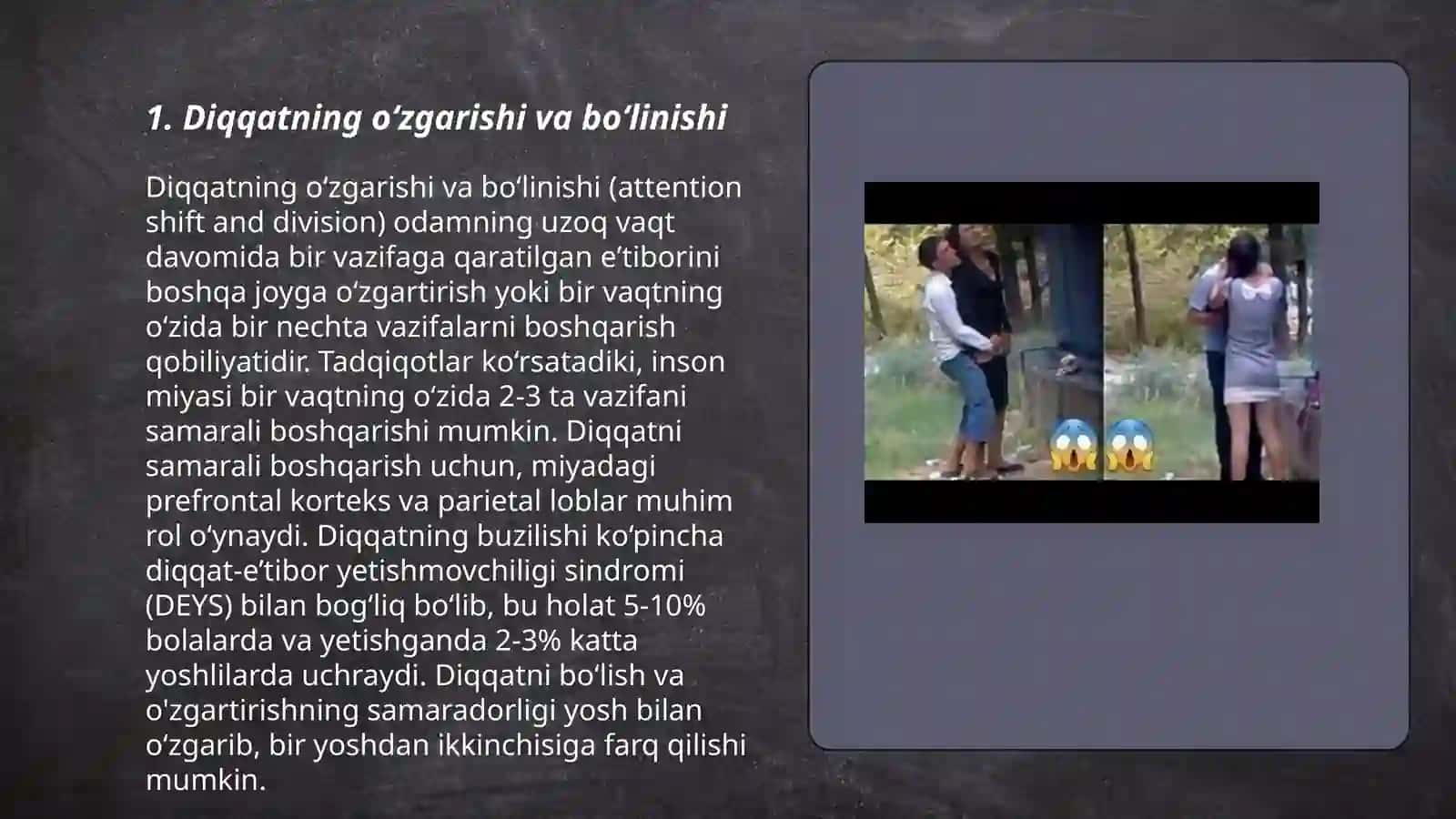 Diqqatning koʻchish xususiyatini tekshirish 3