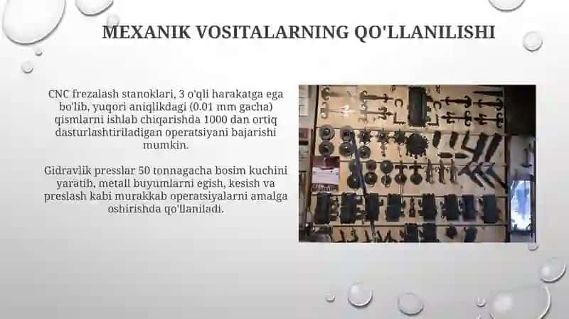 Mexanik texnik asboblari va uskunalarini o’rganish 3