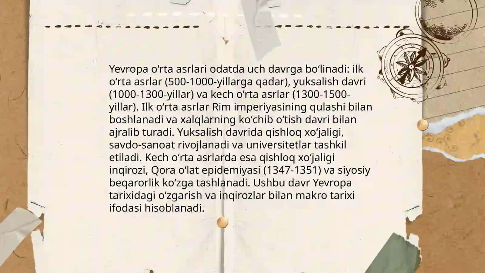 Yevropa oʻrta asrlarining davrlashtirilishi 3