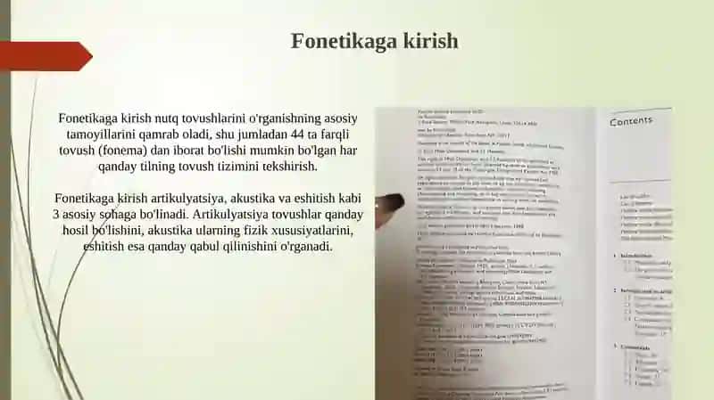 Fonetika va fonologiya taqdimot 3