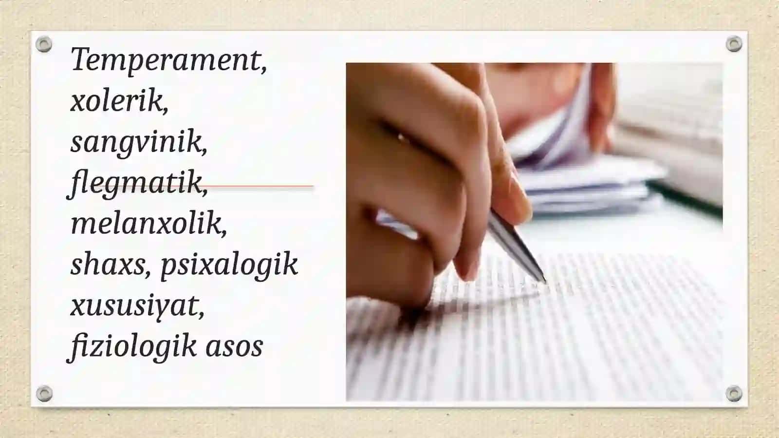 Temperament - shaxs tuzilmasi sifatida 3