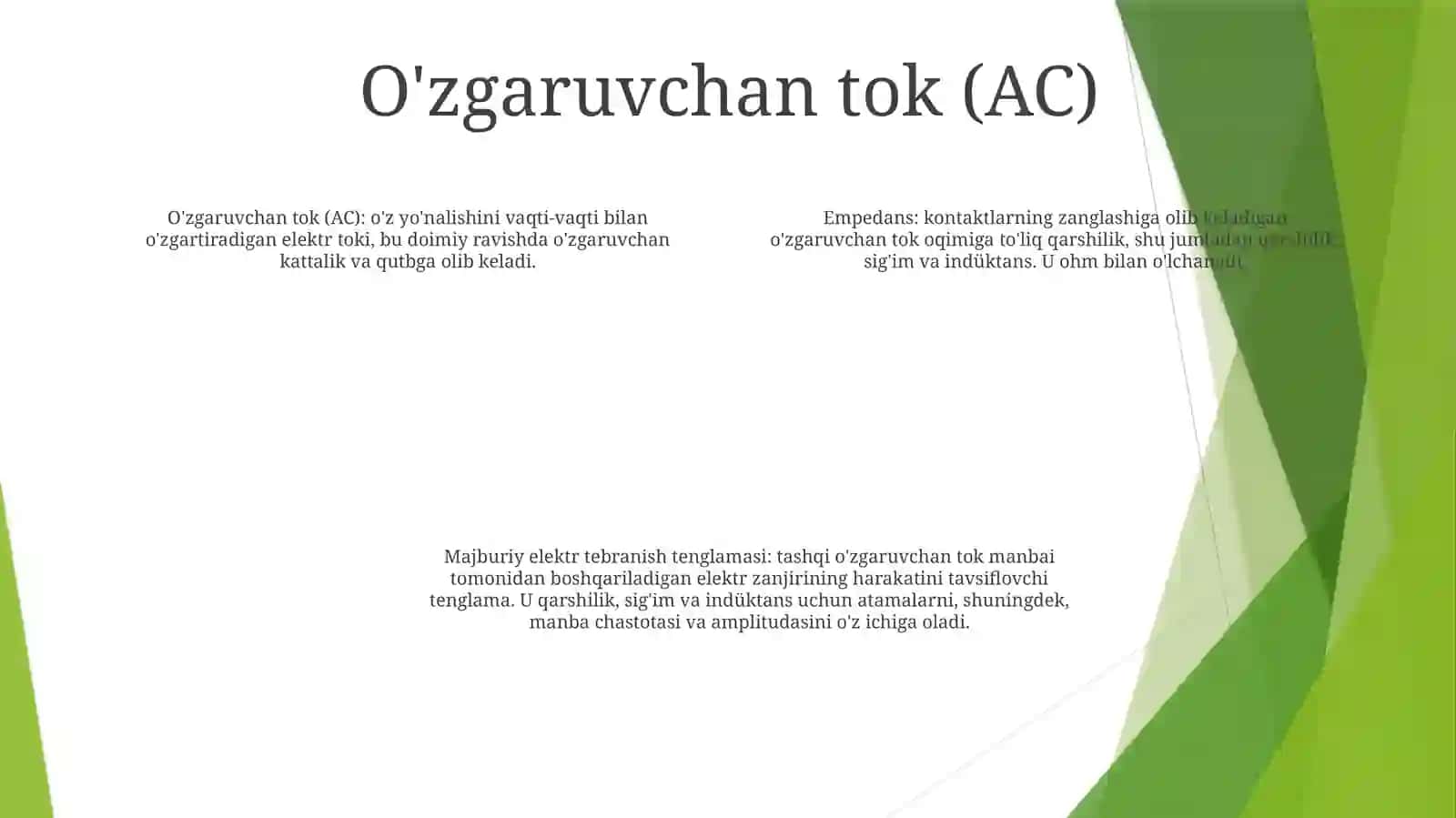 Majburiy ElektrTebranishTenglamasi 3