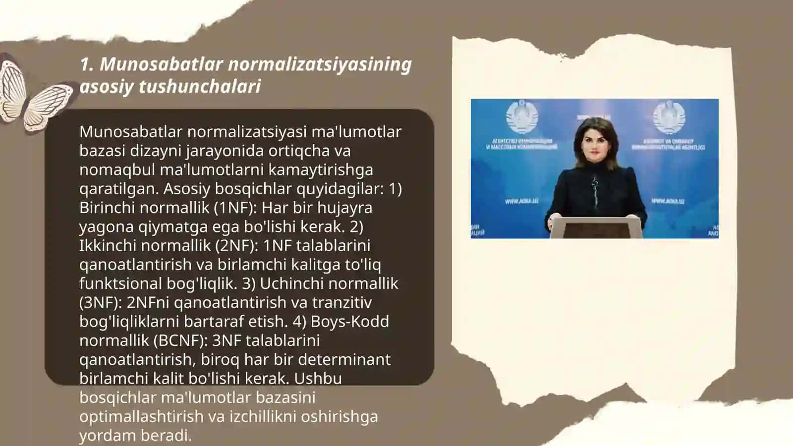 Munosabatlarni normallashtirish 3