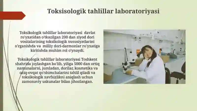 Toksisologik tahlillar laboratoriyasi 3