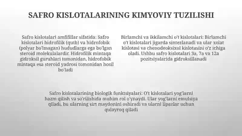 OʻT Kislotalarining Tuzulishi 3
