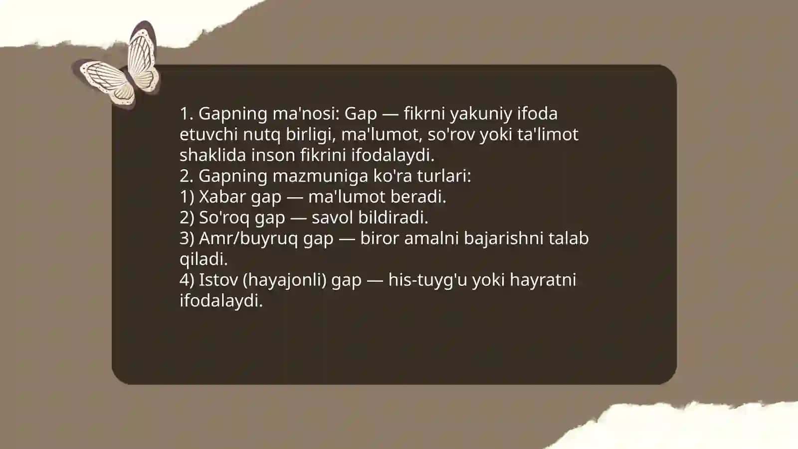 Gapning mazmuniga koʻra turlari 3