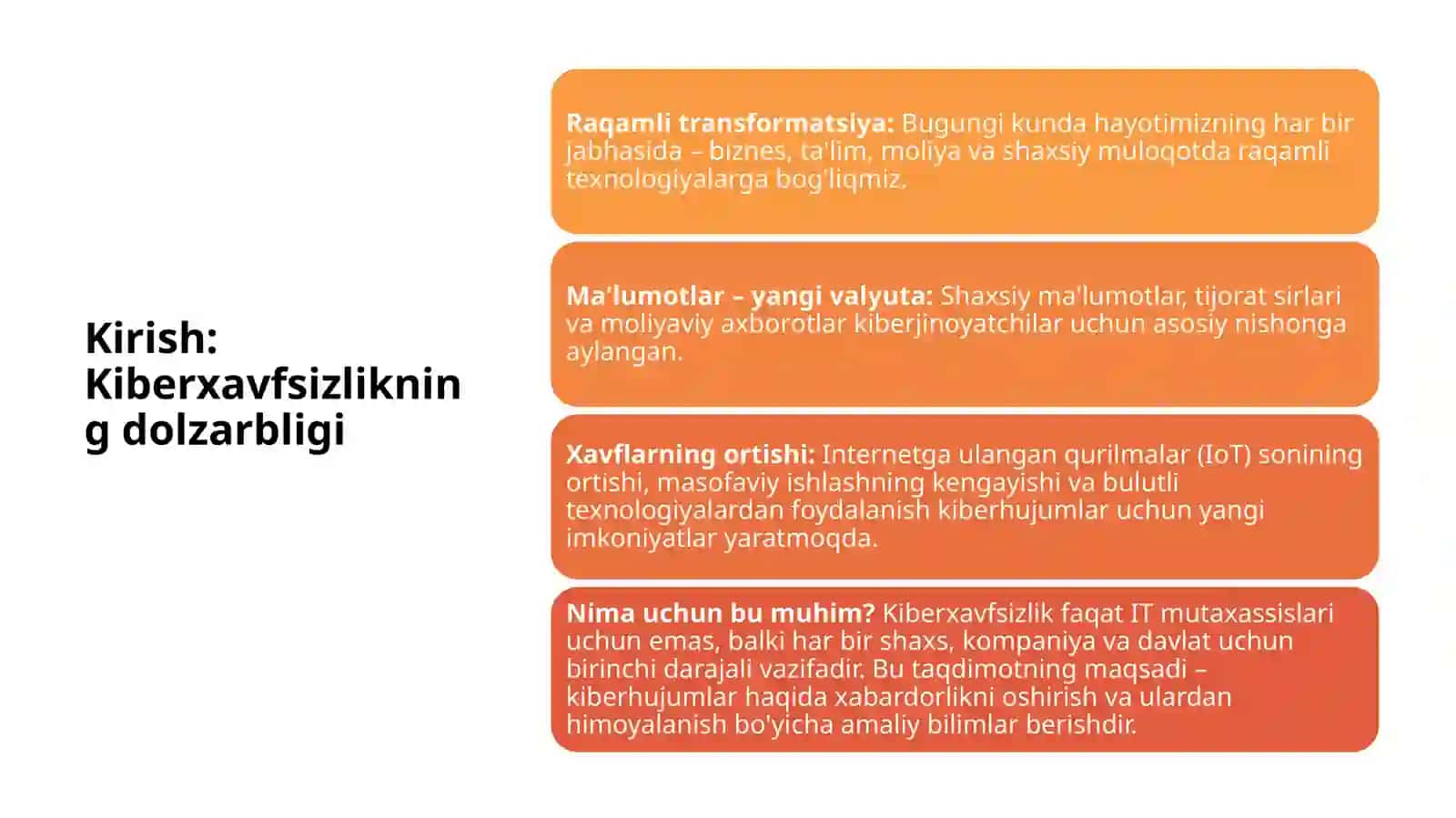 Kiberhujum turlari va ulardan himoyalash usullari 3
