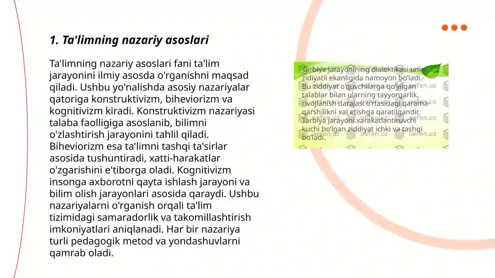 Ta'limning nazariy asoslari 3