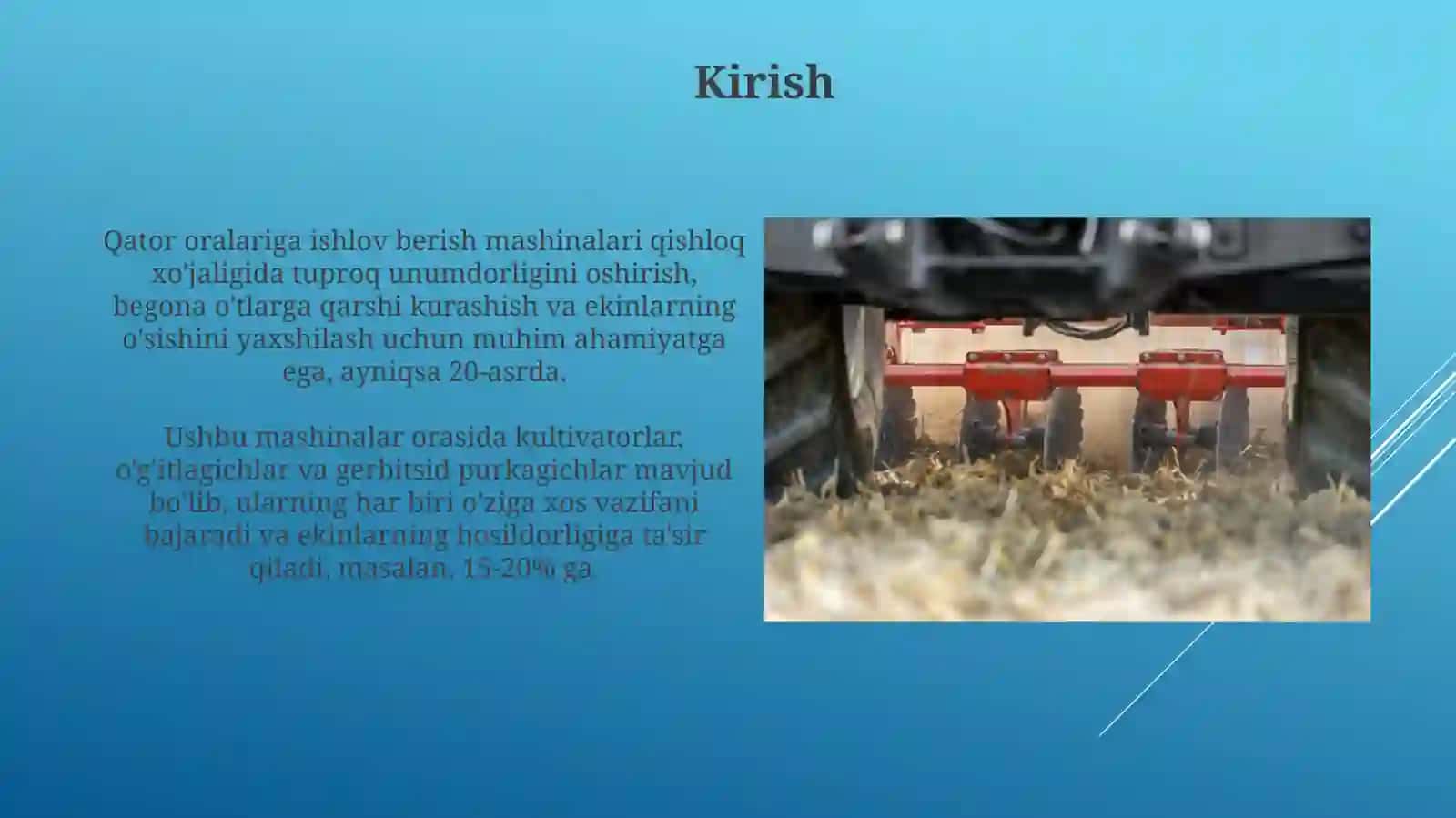 Ekin qator oralariga ishlov berish mashinalari 3