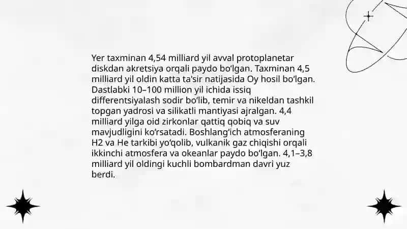 Yer taraqqiyotining umumiy xususiyatlari 3