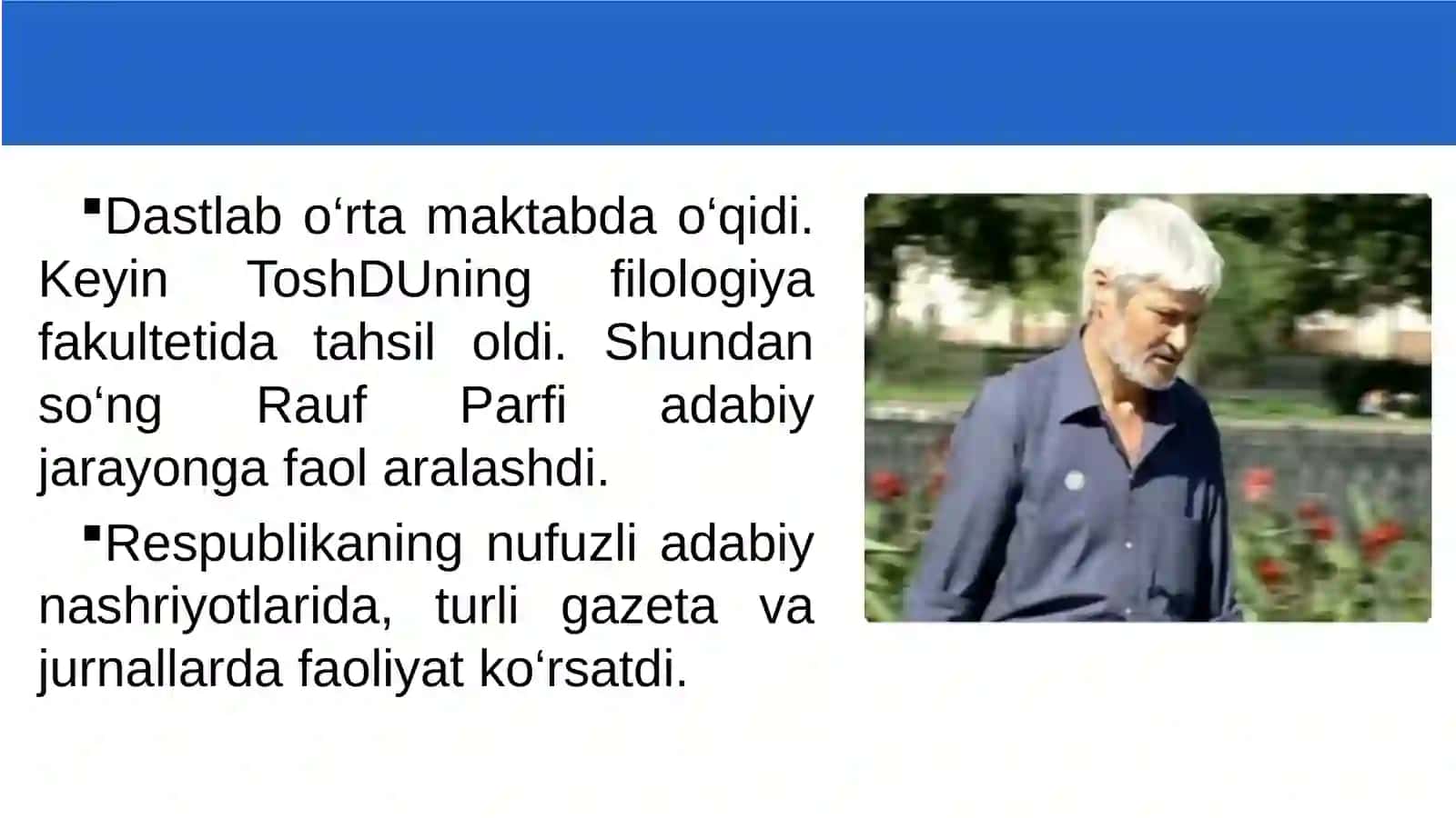 Rauf Parfining hayoti va ijodi 3
