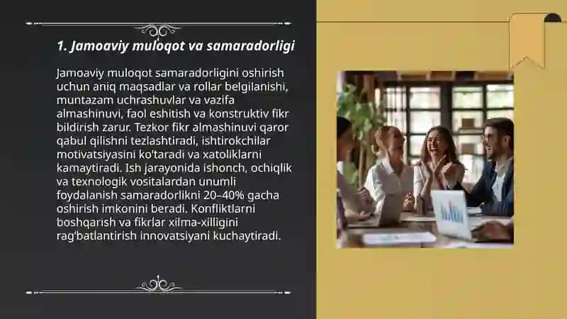 Jamoada ishlash (team working) va uning afzalliklari 3