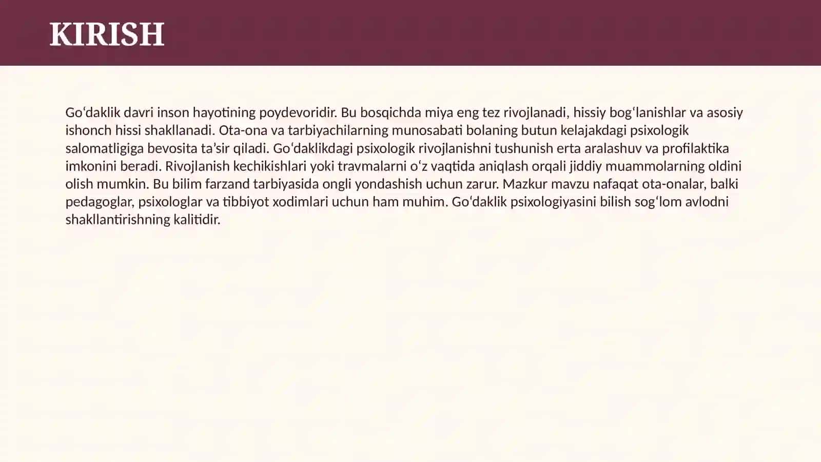 GO‘DAKLIKDAGI PSIXOLOGIK RIVOJLANISH ASOSLARI VA XUSUSIYATLARI 3