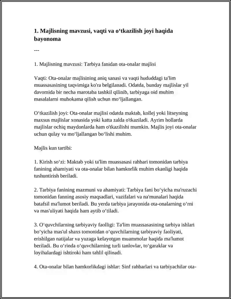 Tarbiya fanidan ota-onalar majlisi 3