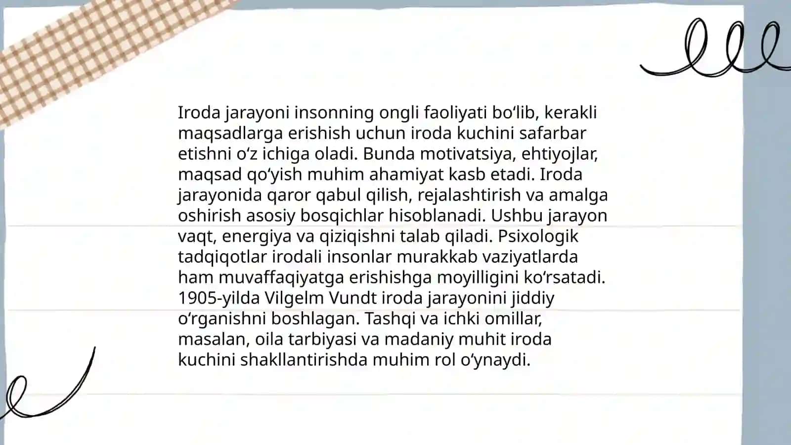 Iroda jarayoni tarbiyasi iroda faolyatining turli kasalliklarda ozgarishi 3