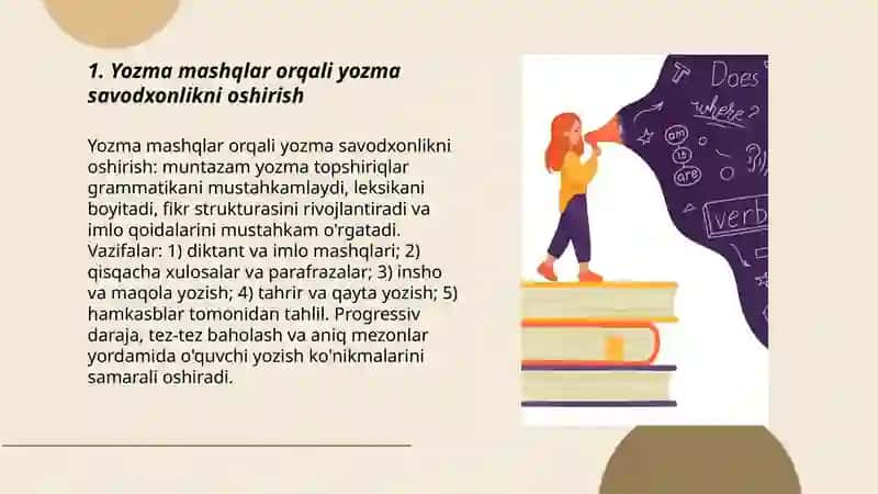 Yozma mashqlar orqali yozma savodxonlikni oshirish 3