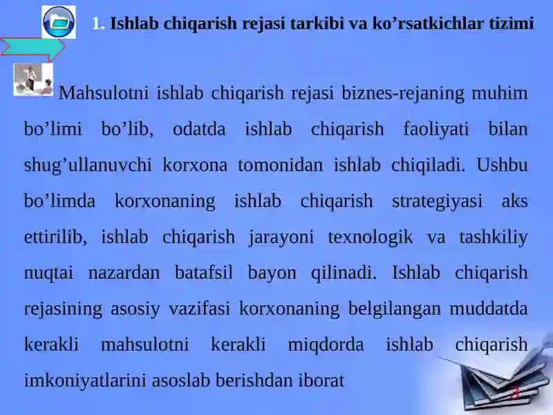 IshlabChiqarish Rejasi 3