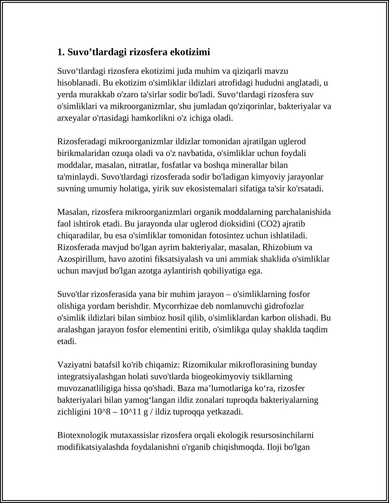 SUVO’TLARINING RIZOSFERA VA RIZOPLANASI 3